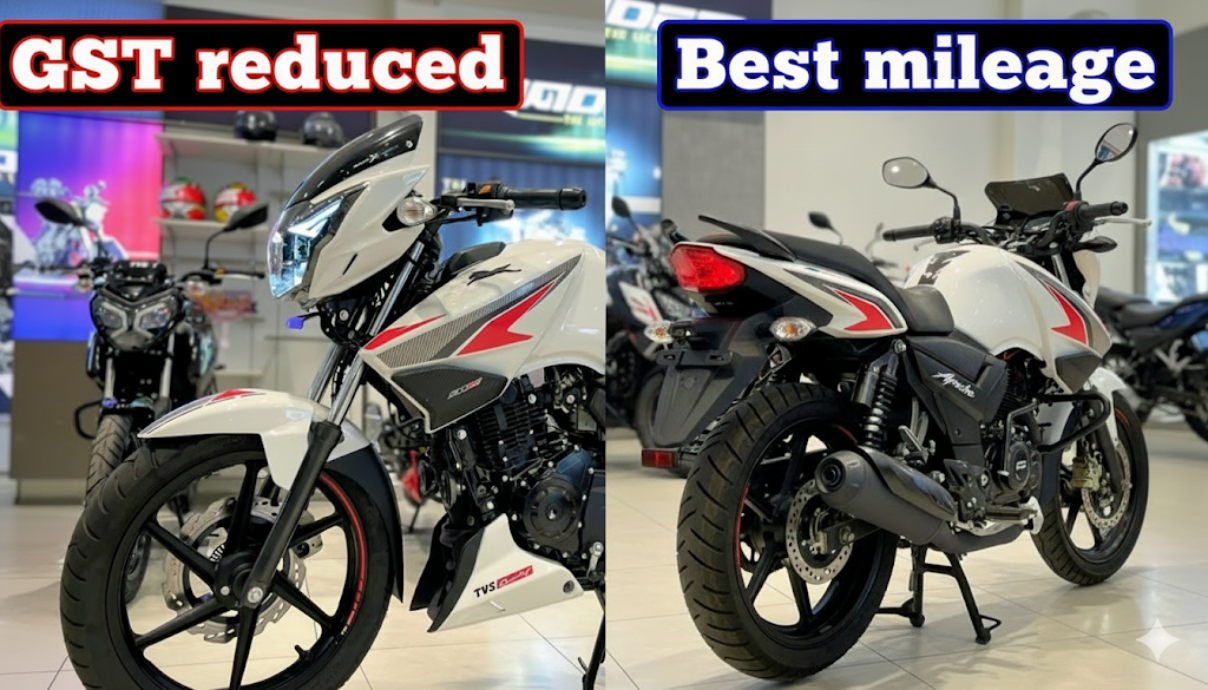 TVS apache new model GST reduction india